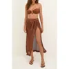Vix Paula Hermanny Rena Open Stitch Cover-up Pareo In Brown