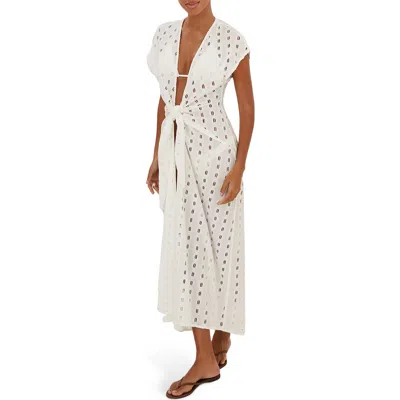 Vix Paula Hermanny Sasha Embroidered Eyelet Cotton Cover-up
