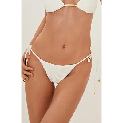 Vix Paula Hermanny Side Tie Bikini Bottoms In White
