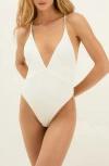 Vix Paula Hermanny Vix Solaro One Piece Swimsuit In White