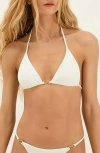 Vix Paula Hermanny Solaro Triangle Bikini Top In White