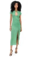 Vix Paula Hermanny Solid Anaya Dress Green In Green