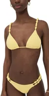 Vix Paula Hermanny Solid Atena Tri Paral Top Yellow In Yellow