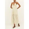 Vix Paula Hermanny Solid Nya Maxi Dress In White
