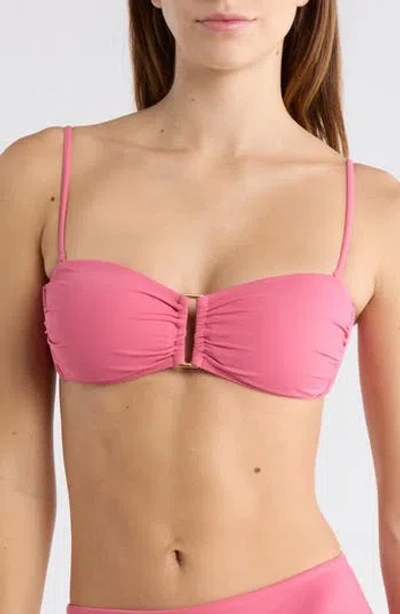 Vix Paula Hermanny Square Bandeau Bikini Top In Pink