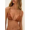 Vix Paula Hermanny Sundown Misty Racerback Bikini Top In Brown