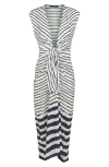 Vix Paula Hermanny Symphonie Sasha Cover-up Maxi Dress In Blue