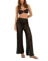 Vix Paula Hermanny Valerie Open Stitch Wide Leg Pants In Black