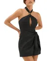 Vix Paula Hermanny Vix Luna Mini Dress Swim Cover-up In Black