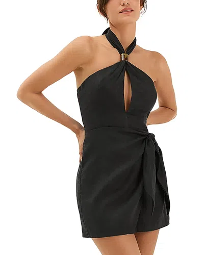 Vix Paula Hermanny Vix Luna Mini Dress Swim Cover-up In Black