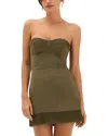 Vix Paula Hermanny Vix Mallorca Mini Dress Swim Cover-up In Green
