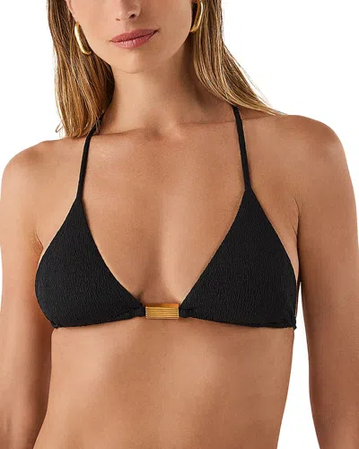 Vix Paula Hermanny Vix + Rosie Huntington-whiteley Firenze Tammy Triangle Bikini Top In Black