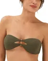Vix Paula Hermanny Vix Solaro Bandeau Bikini Top In Green