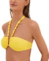 Vix Paula Hermanny Vix Solid Atena Carol Bikini Top In Yellow