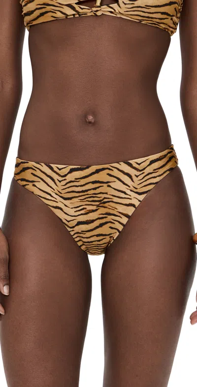 Vix Paula Hermanny X Rosie Huntington-whiteley Lindsay Bikini Bottoms Multi In Brown