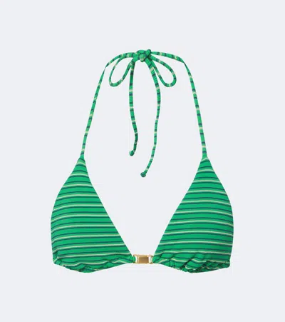 Vix Paula Hermanny X Rosie Huntington-whiteley Lucie Bikini Top In Green