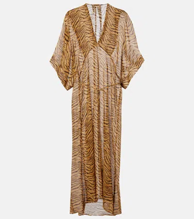 Vix Paula Hermanny X Rosie Huntington-whiteley Megan Beach Cover-up In Animal Print