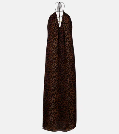 Vix Paula Hermanny X Rosie Huntington-whiteley Tammy Maxi Dress In Brown