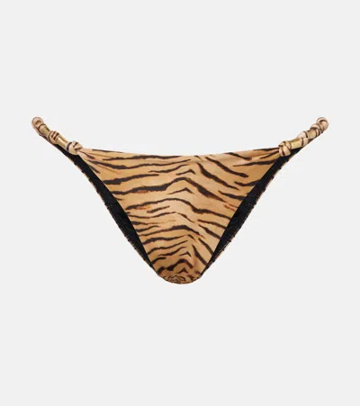 Vix Paula Hermanny X Rosie Huntington-whitely Paula Bikini Bottoms In Animal Print