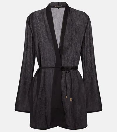 Vix Paula Hermanny Yana Cotton Beach Cover-up In Black