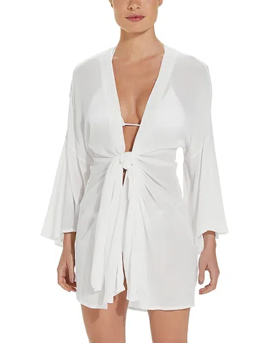 Vix Perola Caftan Swim Cover-up In White