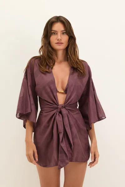 Vix Perola Knot Short Cover Up Soulmate In Purple