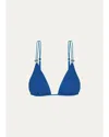 Vix Pixie Triangle Bikini Top In Blue