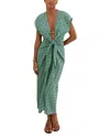 Vix Sasha Eyelet Cover-up Dress In Blue