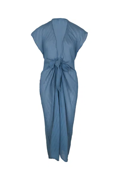 Vix Sasha Long Cover Up In Bayside Solid Blue