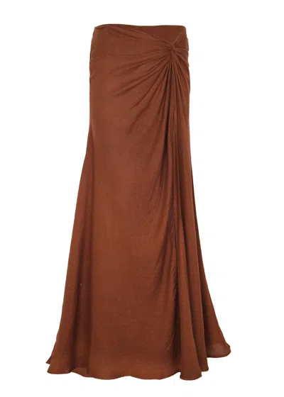 Vix Sirene Long Skirt Brown