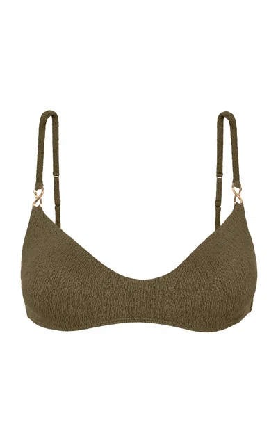 Vix Solaro Vivian Bikini Top In Green