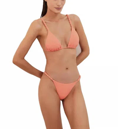 Vix Solid Beads Brazilian Bottom In Pink