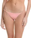 Vix Solid Beads Full Bikini Bottom In Orange