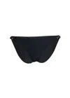 Vix Solid Beads String Full Bikini Bottom Black In Black