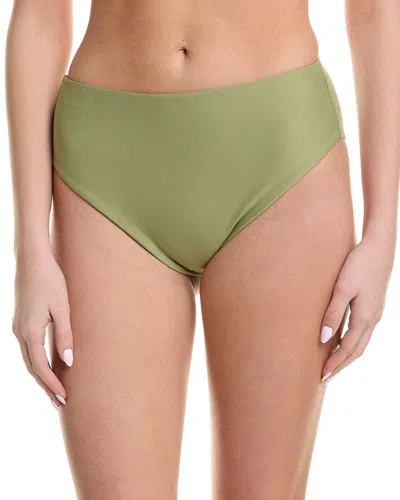 Vix Solid Bela Hot Pant Full Bikini Bottom In Green