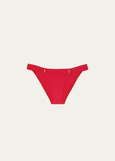 Vix Solid Bia Tube Full Bikini Bottoms In Red Poppy