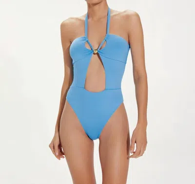 Vix Solid Brenda One Piece In Zen Blue In Multi