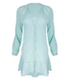 Vix Solid Ebe Chemise Shirt Dress In Blue