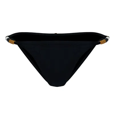 Vix Solid Ella String Brazilian Bottom Black