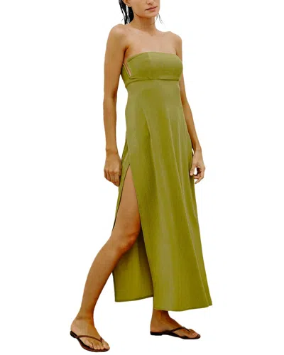 Vix Solid Esther Long Cover-up In Green