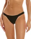 Vix Gigi Solid Hot Pants Bikini Bottom In Black