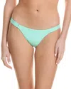 Vix Solid Fany Full Bikini Bottom In Green