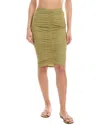 Vix Solid Frida Midi Skirt In Green