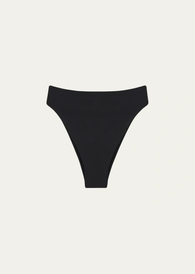 Vix Gigi Solid Hot Trousers Bikini Bottom In Black