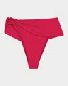 Vix Solid Holly Bikini Bottoms In Red