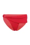 Vix Solid Holly Full Bikini Bottom Summerwine In Red