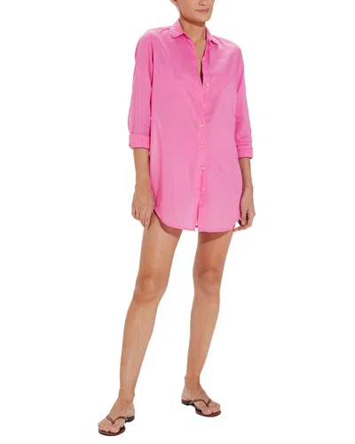 Vix Solid Juliana Short Cover Up In Pink
