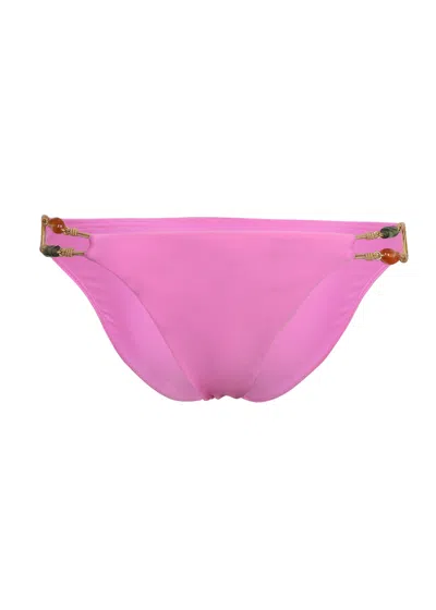 Vix Solid Kaia Double Detail Full Bikini Bottom Pink