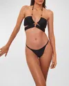 Vix Solid Kaia Gi Bikini Top In Black