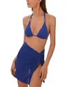Vix Solid Karen Mini Skirt In Blue